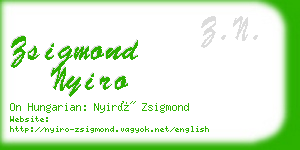 zsigmond nyiro business card